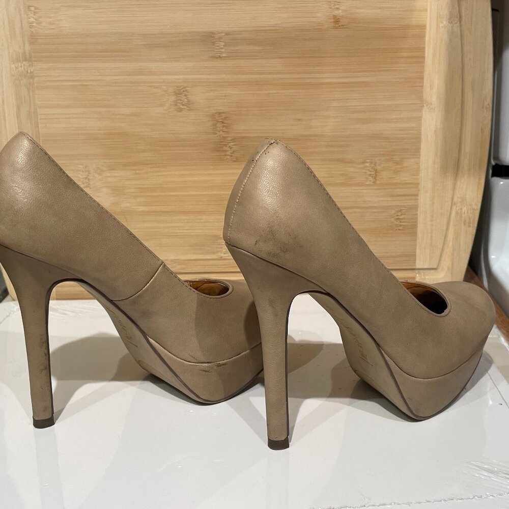 Brash Nude platform heels